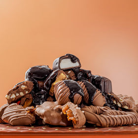 Sea salt caramels and English toffee offer crunch and bright flavors.