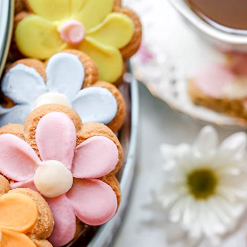 BONNIE AND POP shortbread flowers wrapped individually for freshness and sharing.