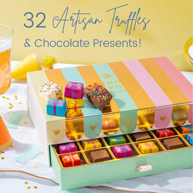 Bonnie and Pop two-tier chocolate gift box showcases 10 flavors for gifting joy