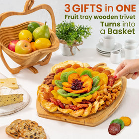 BONNIE AND POP variety snack tray fruits nuts offers all-natural treats for gatherings.