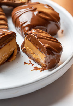BONNIE AND POP white chocolate butter pecan clusters provide a creamy treat for dessert moments.