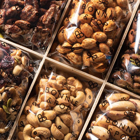 Bonnie and Pop butter toasted peanuts highlight crisp texture and rich flavor.