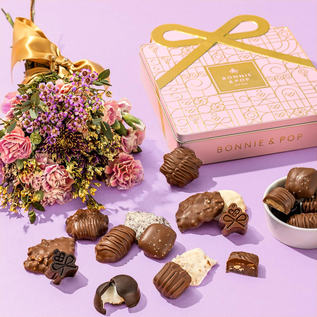 Bonnie and Pop pink gift box packaging radiates premium presentation for celebrations.