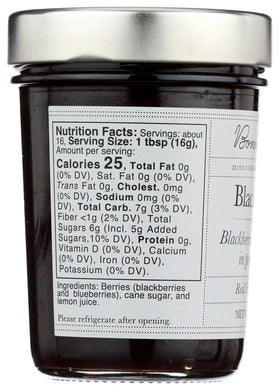 Bonnie's Jams Black and Blue jar on kitchen counter, home-style craft.