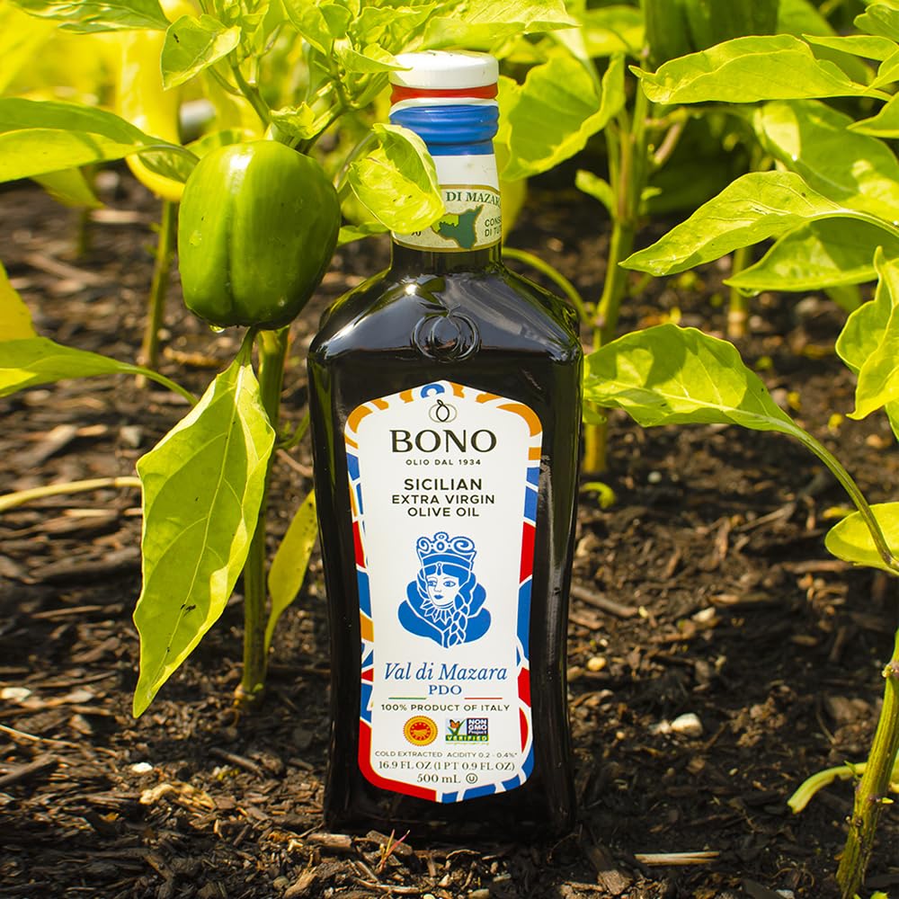 Bono extra virgin olive oil drizzle over salad elevates freshness