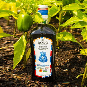 Bono extra virgin olive oil drizzle over salad elevates freshness