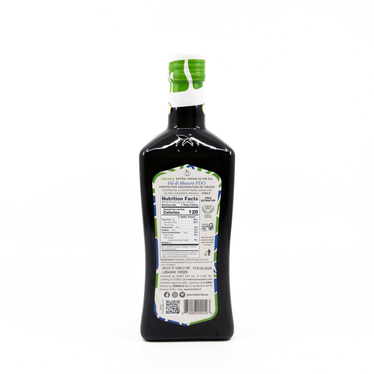Bono Sicilian PDO label highlights authenticity for cooking