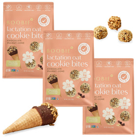 Boobie Brands Lactation Cookies Chocolate Peanut Cone pack, soft-baked travel snack