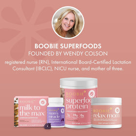 Founder Nurse Wendy, a certified lactation consultant, designed Boobie Bars.