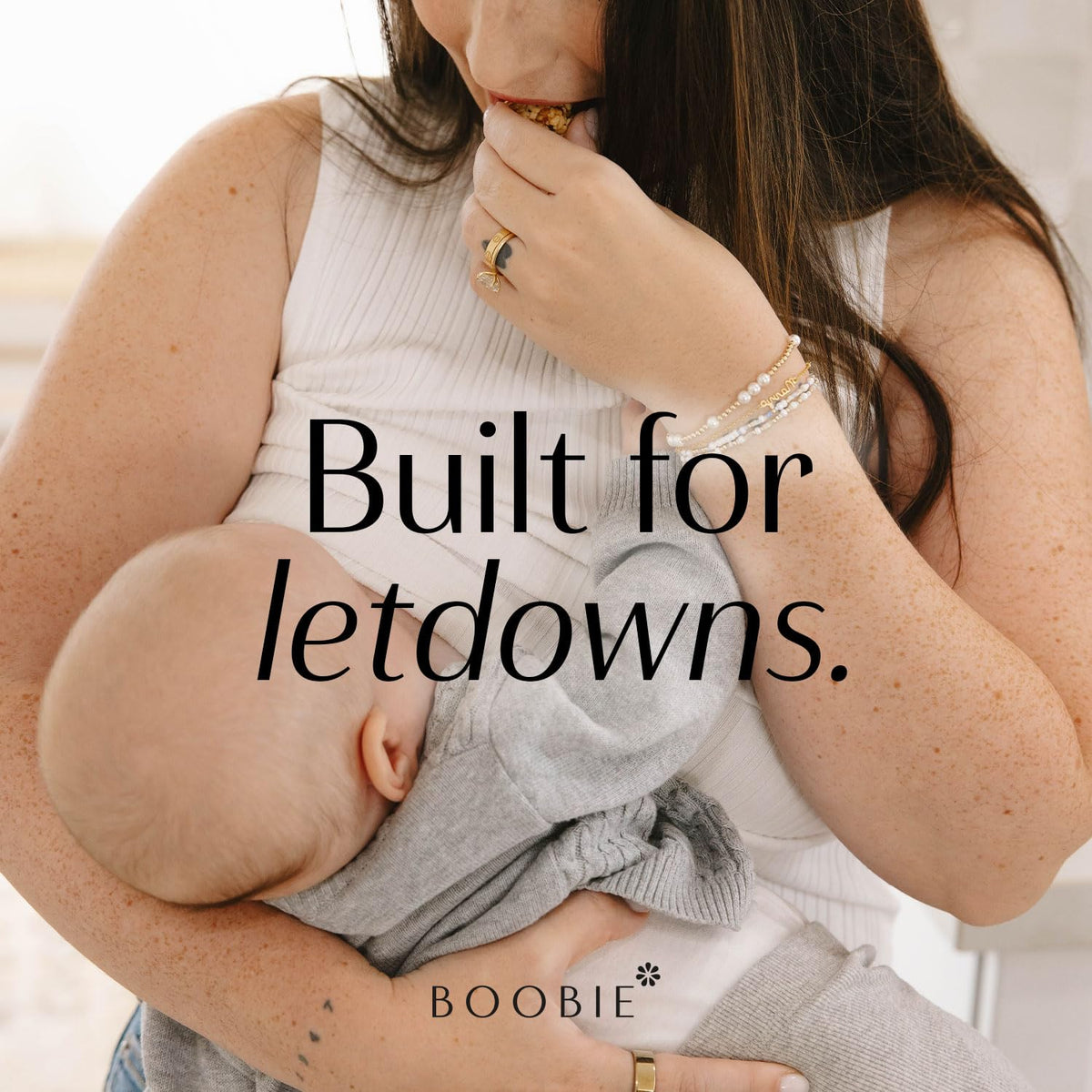 Boobie Lactation Cookies Brownie Fudge on wooden table, wholesome family-friendly snack option.