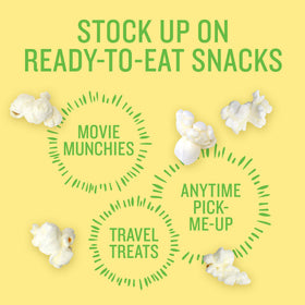 Angie's BOOMCHICKAPOP Sea Salt Popcorn on-the-go bag, a quick 80-calorie snack.