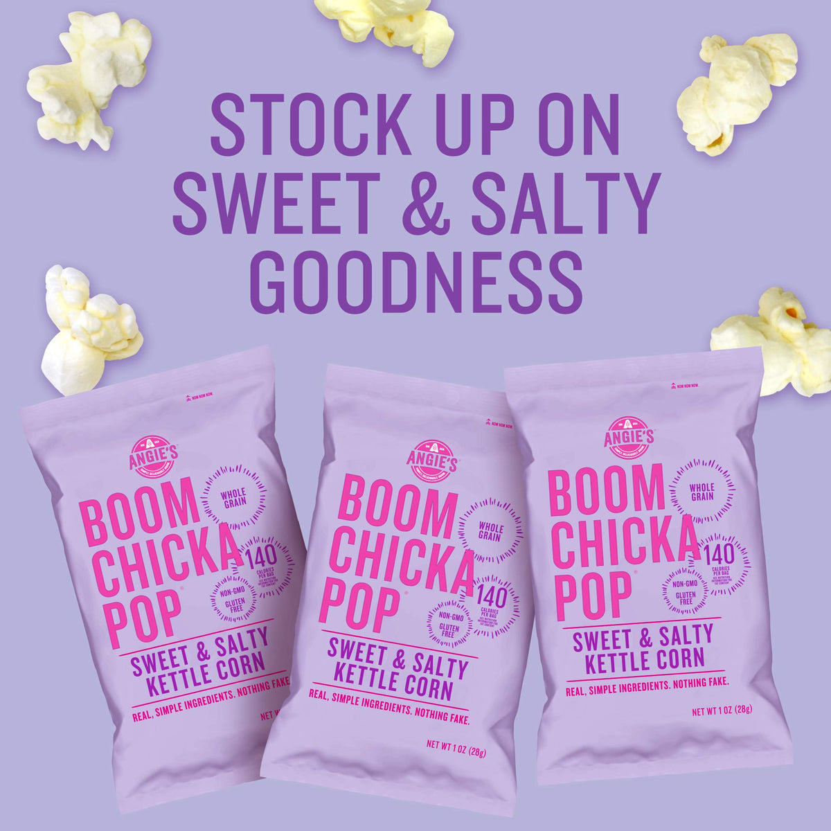BOOMCHICKAPOP 24-pack display ideal for pantry stocking