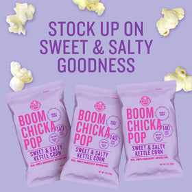 BOOMCHICKAPOP 24-pack display ideal for pantry stocking