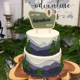 BOOMPA Adventure-themed topper for baby shower or birthday décor.