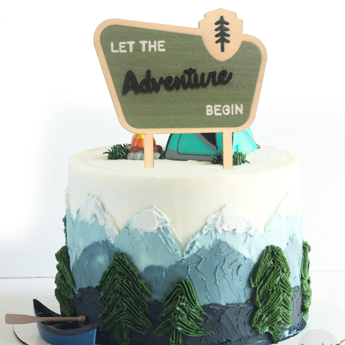 BOOMPA Birchwood cake topper with safe, non-toxic finish.