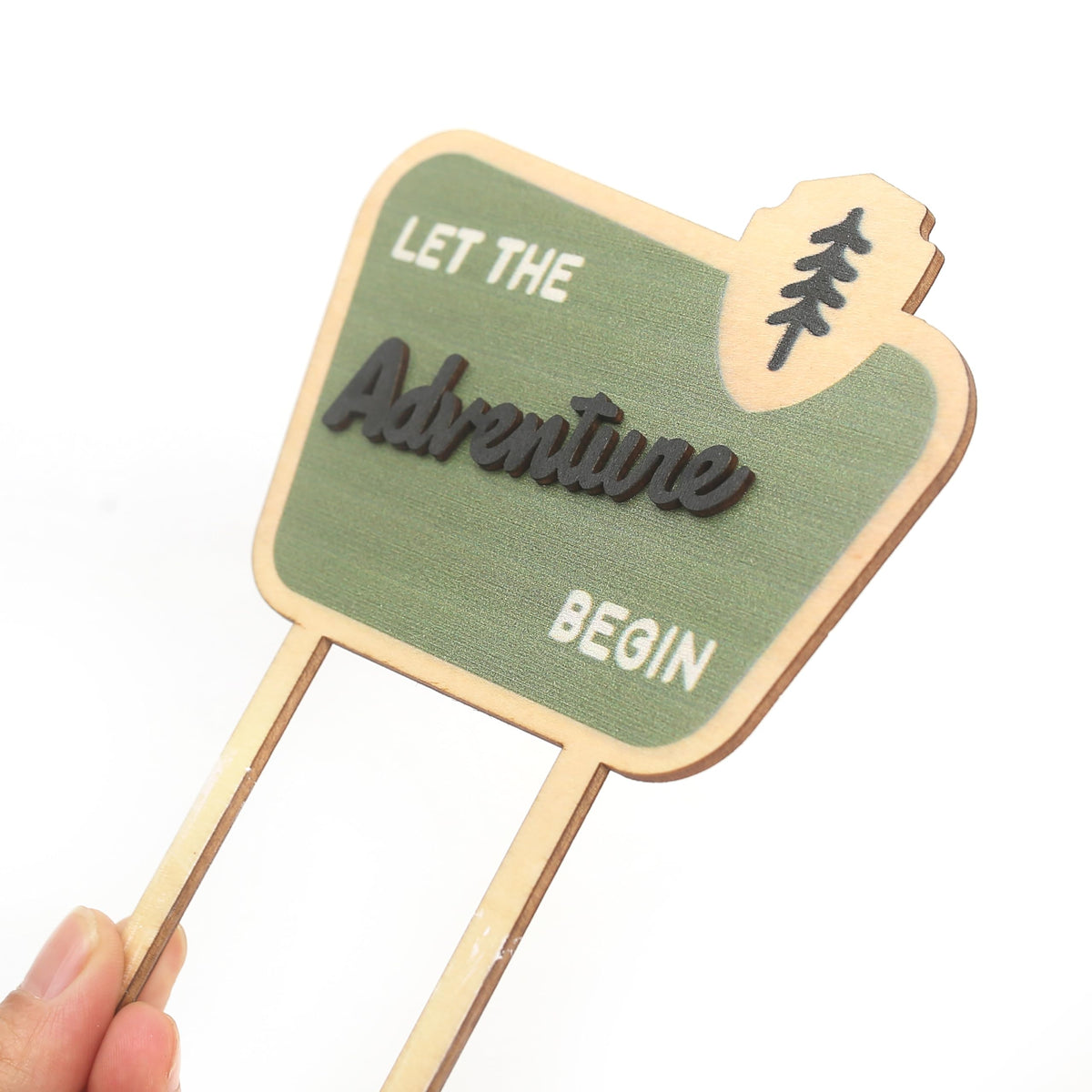 BOOMPA Photo shoot prop topper in wood for memories.