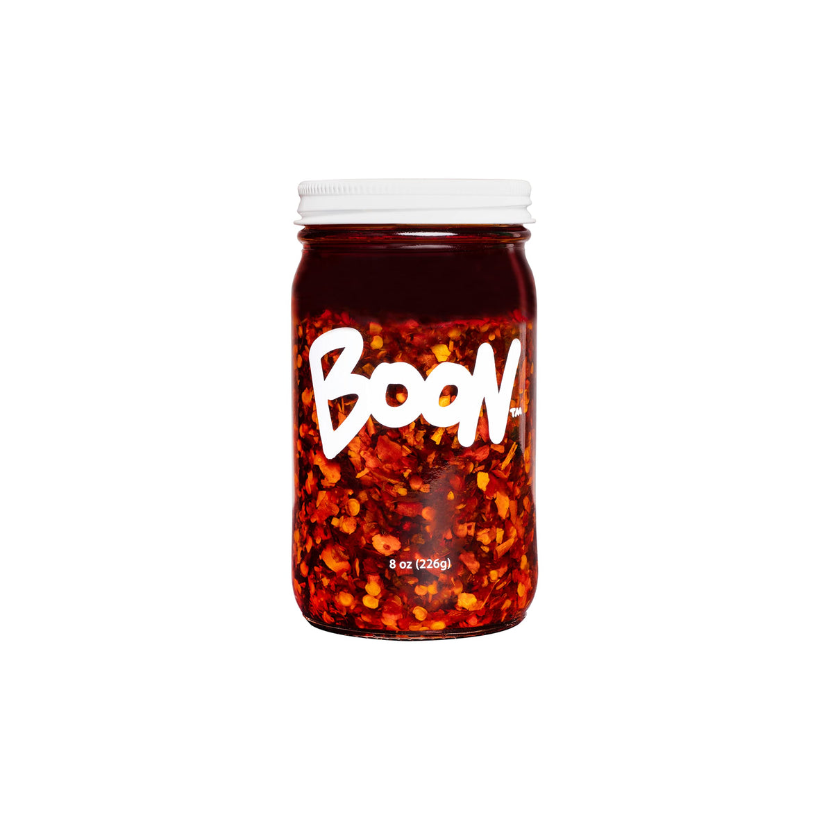 Boon Sauce Chili Oil bottle ready to pour for bold heat and umami.