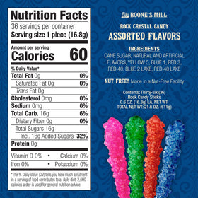 Boone's Mill XL rock crystal candy sticks ideal for candy buffets and color coordination.