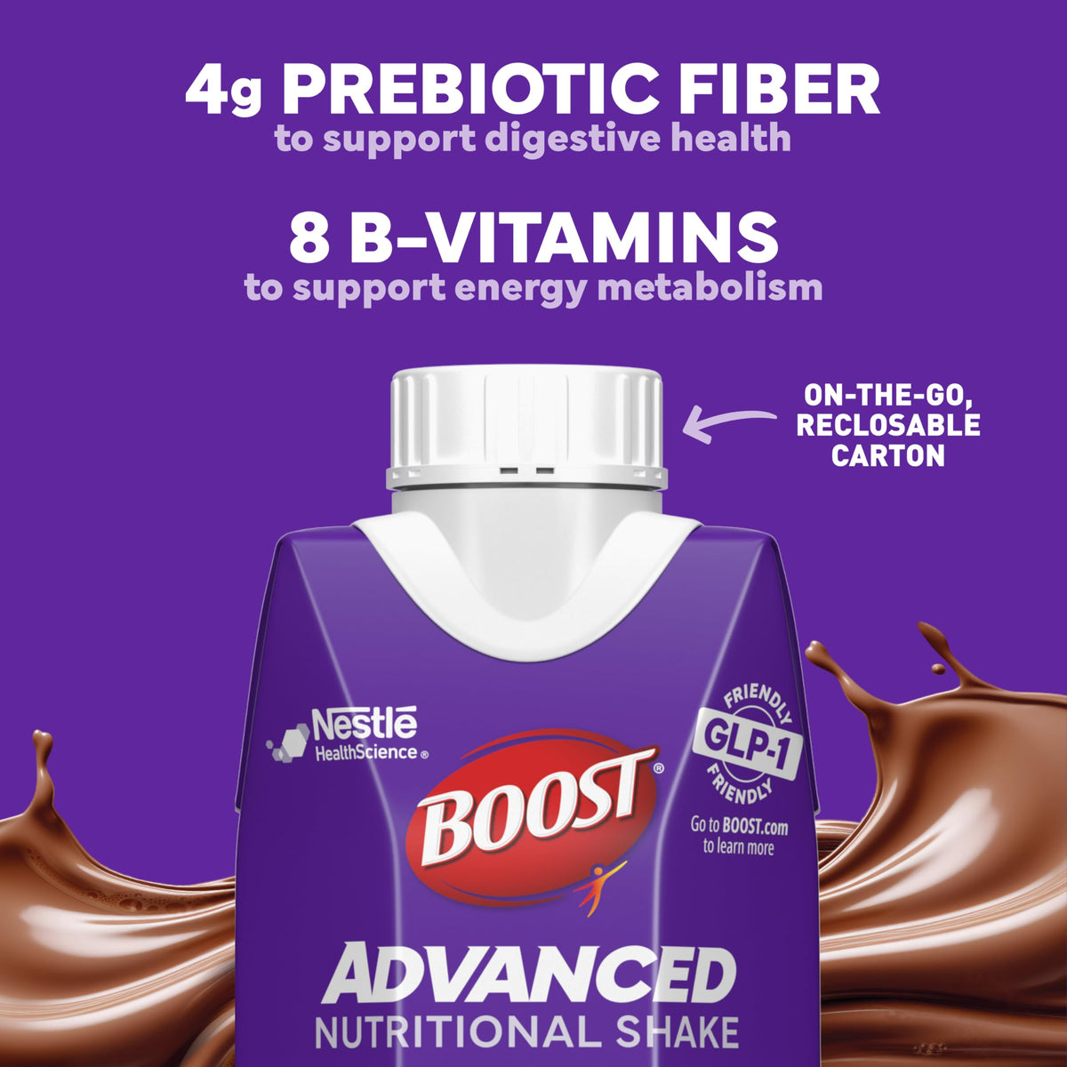 BOOST Advanced Nutritional Protein Shake gluten-free kosher seal assures dietary compatibility