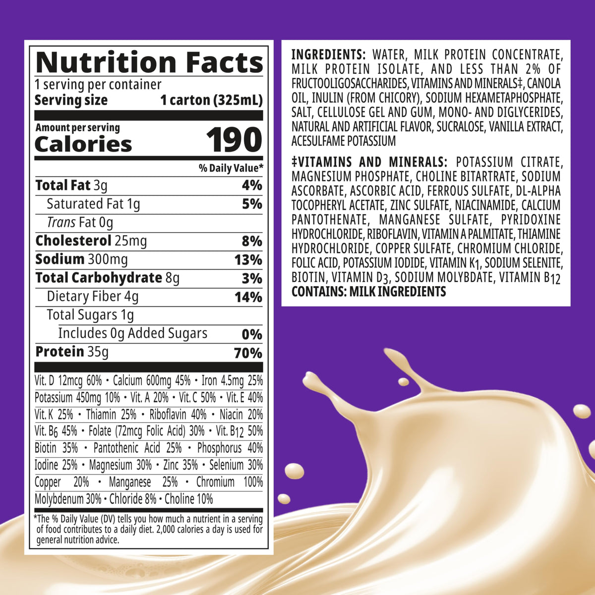 BOOST Advanced Protein Shake Vanilla shake in a glass suggests daily use.