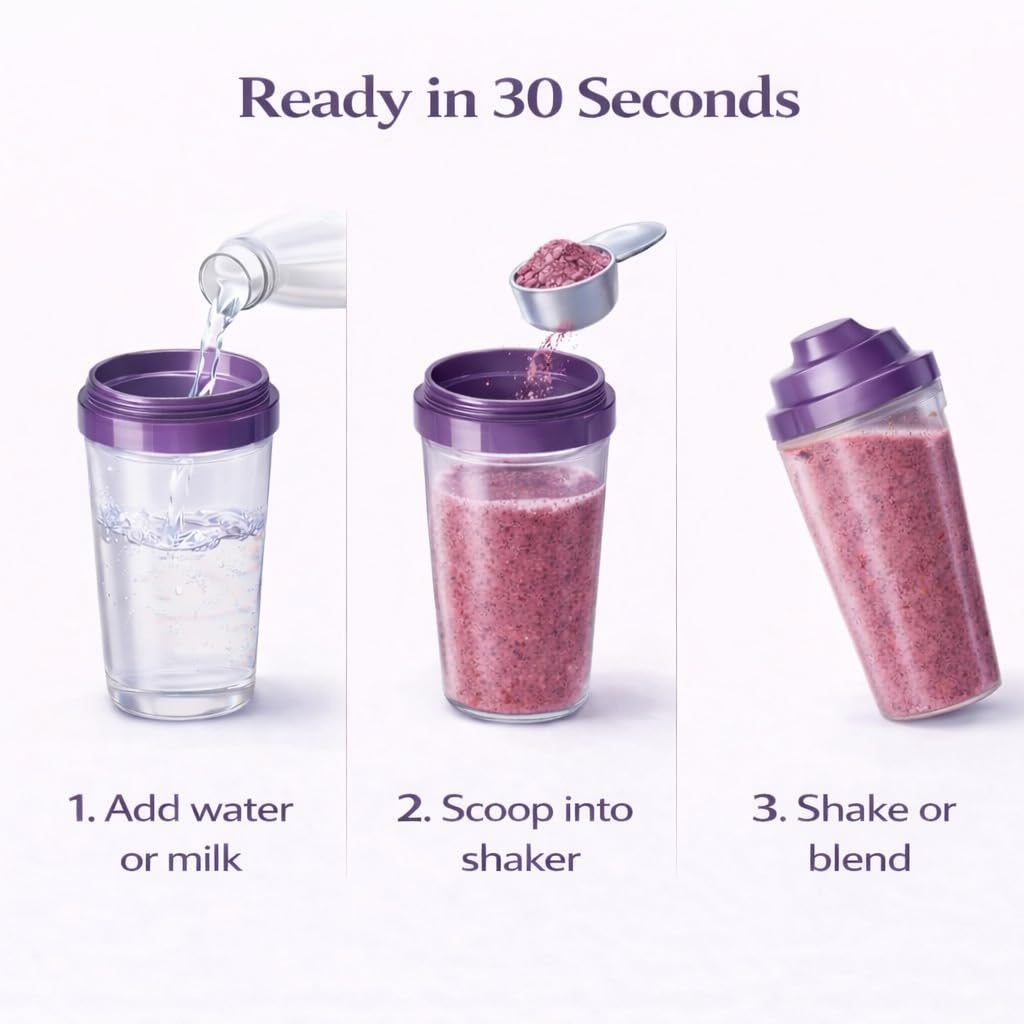 BOOST BLENDS Berry Blast on oatmeal shows a fruity breakfast boost.