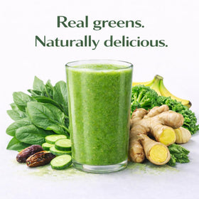Boost Blends ready-mixed smoothie in glass shows convenience