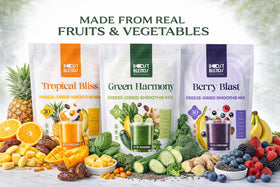 Boost Blends serving suggestion bowl with smoothie illustrates meal idea