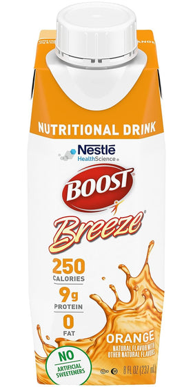 BOOST Breeze nutrition panel highlighting vitamins and minerals.