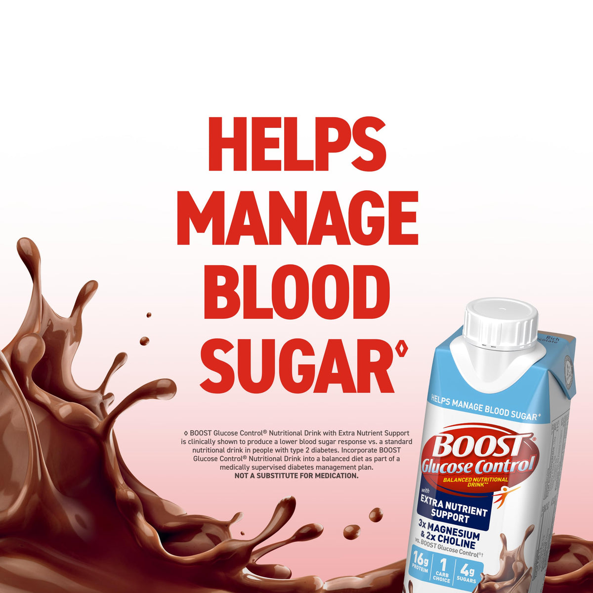BOOST Glucose Control 16g protein supporting daily muscle maintenance