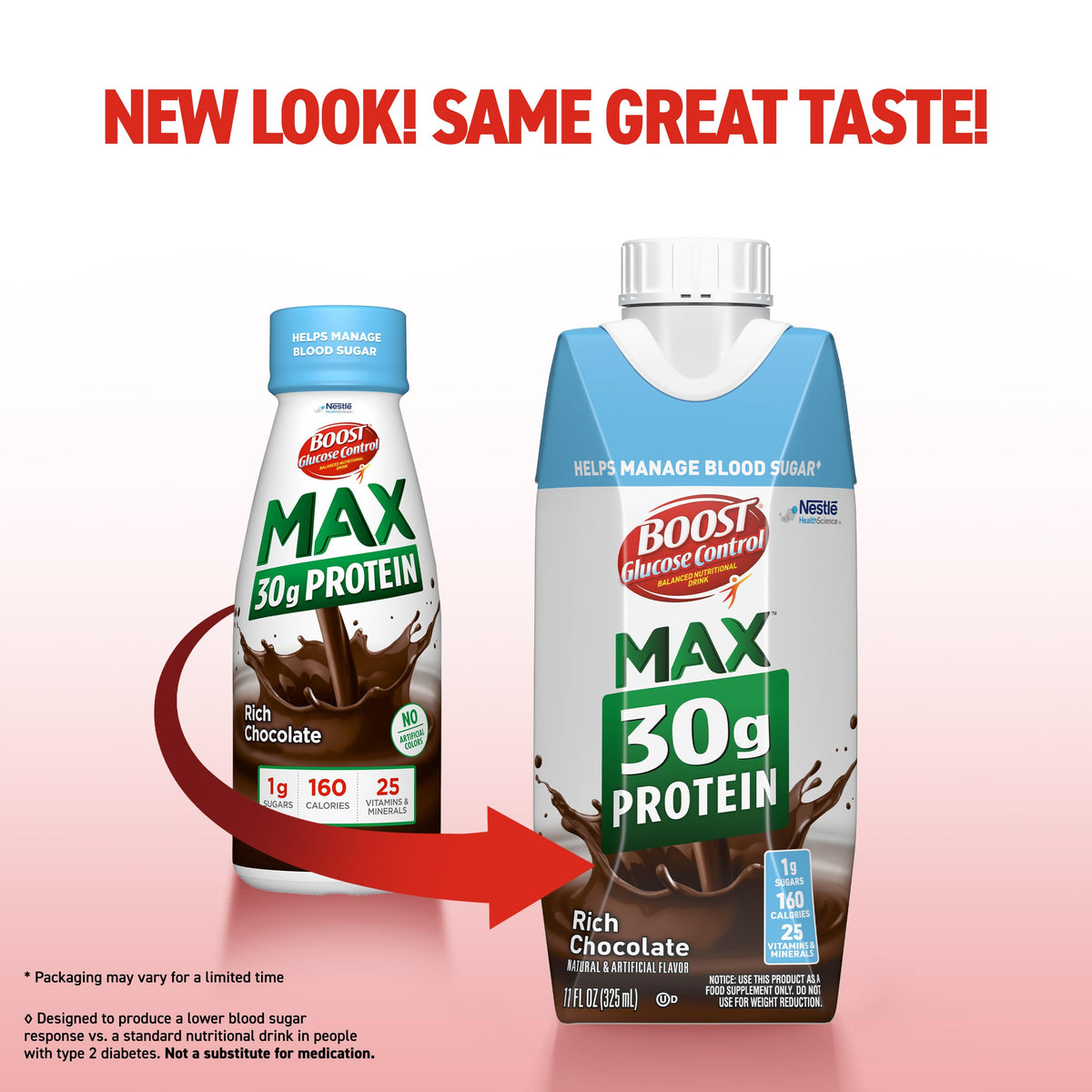 BOOST Glucose Control Max pour showing ready-to-drink convenience
