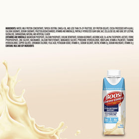 BOOST Glucose Control nutrition facts panel highlights vitamins and minerals.