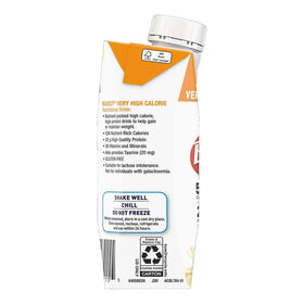 BOOST nutrition drink close-up texture with thick vanilla cream