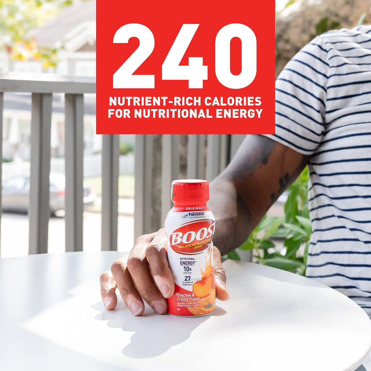 BOOST Original 24-pack display box highlighting bulk nutrition on hand.
