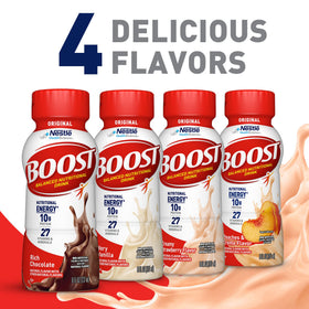  BOOST Original creamy strawberry packaging communicates no artificial flavors