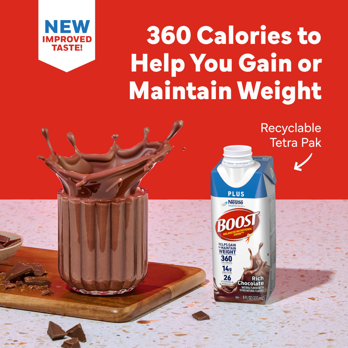 BOOST Plus Pack of 24 cartons for convenient, on-the-go nutrition