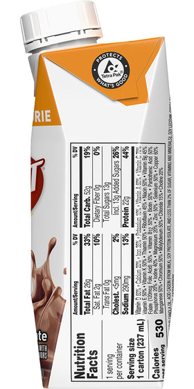 BOOST Very High Calorie pack of 12 shows convenient bulk nutrition.