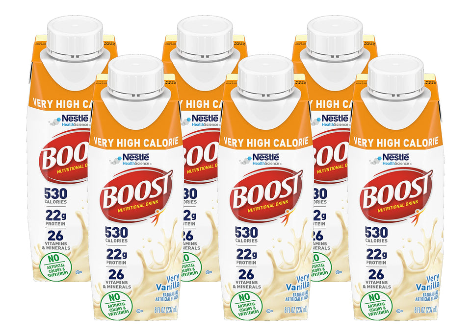 BOOST VHC Vanilla bottle on table for steady energy between meals