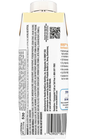 BOOST VHC vanilla morning routine scene suggests quick calorie rich start to day