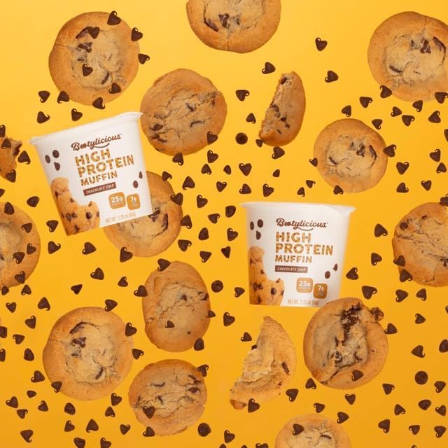 Bootylicious high-fiber muffin highlighting 16g fiber to support fullness.