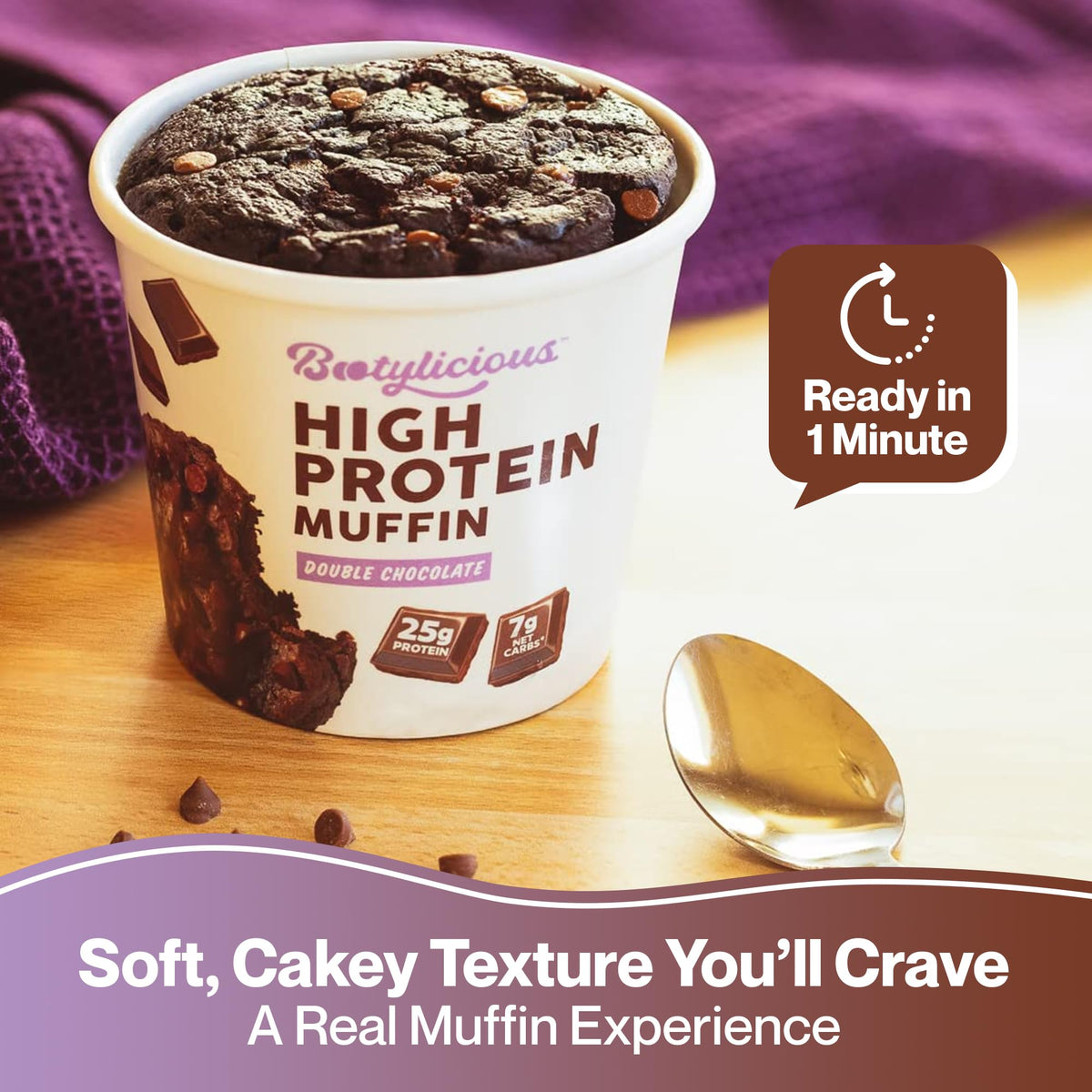 Bootylicious protein muffin birthday cake cup provides a festive protein packed treat