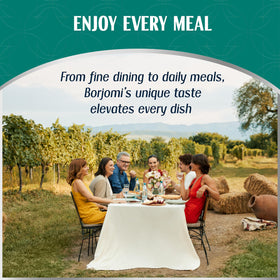 BORJOMI six-pack package displays convenient, on-the-go hydration.