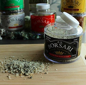BORSARI seasoning sprinkled over a roasted vegetable dish