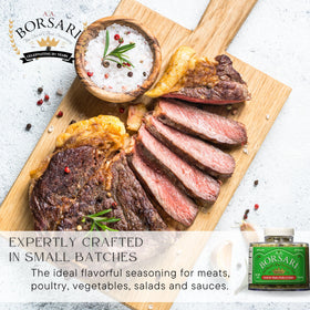 Borsari gift set packaging close-up emphasizes premium small-batch quality and craft