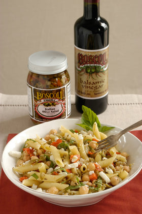 Boscoli Family Olive Salad muffuletta-assembly, layering flavor on a classic New Orleans sandwich