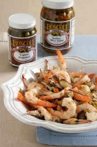 Pasta dish topped with Boscoli Olive Salad adds briny savoriness.
