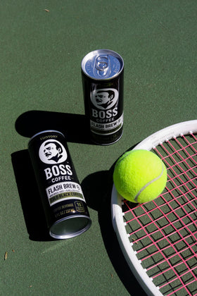 BOSS Coffee 12-pack display ready for on-the-go professionals.