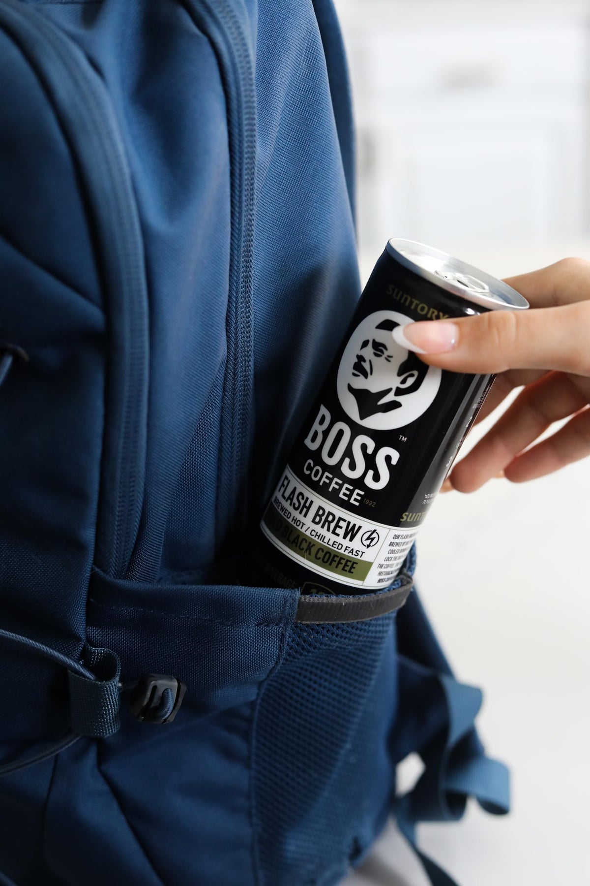 BOSS Coffee can with nutrition panel for keto-friendly choice.