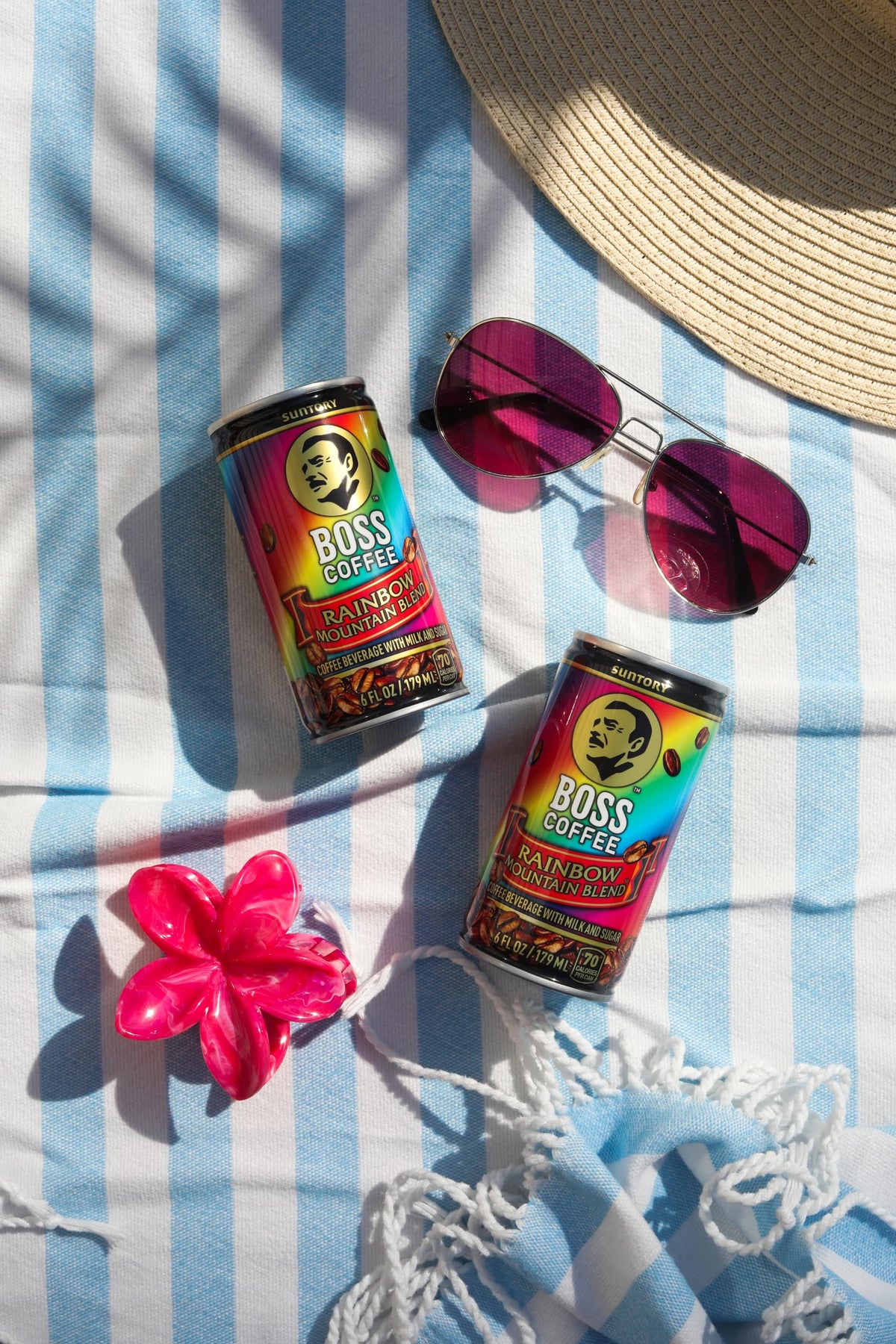 BOSS Rainbow Mountain can shown in vending area for fast caffeine.