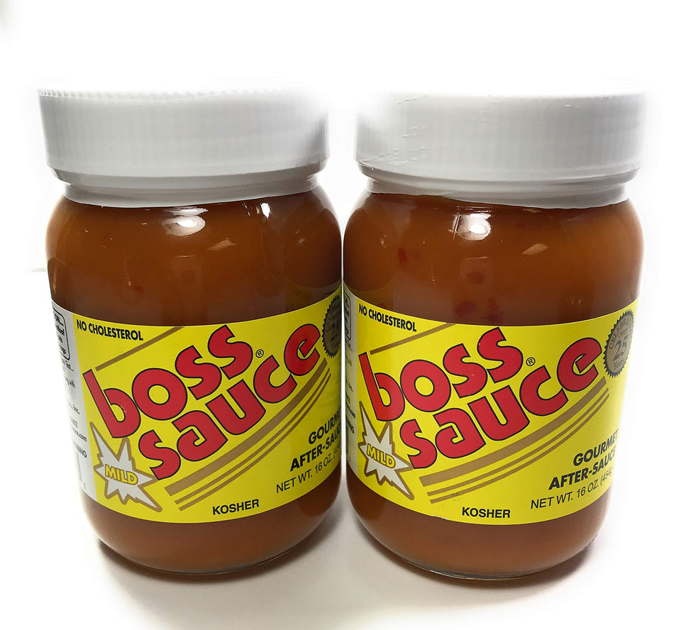 Boss Sauce Mild After-Sauce bottle with sweet-spicy glaze for meats