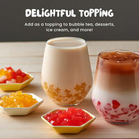 Bossen Coconut Jelly bottle opened for convenient at-home drinks